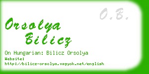 orsolya bilicz business card